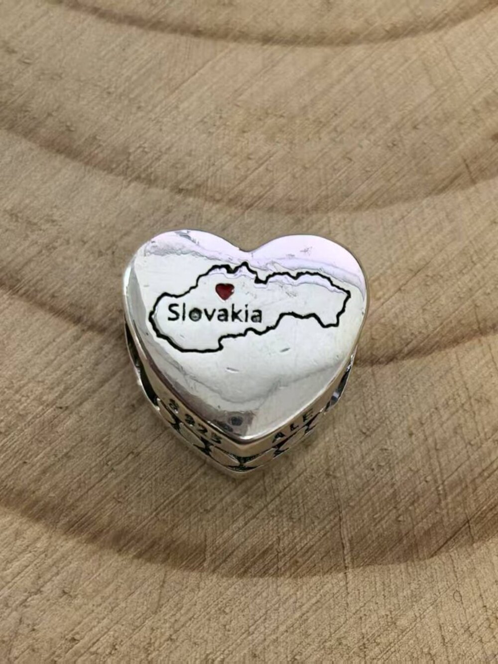 Pandora Slovakia Exclusive Travel Heart Charm Pendant, S925 Silver Jewelry
